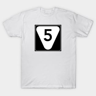 Route 5 Highway Sign T-Shirt